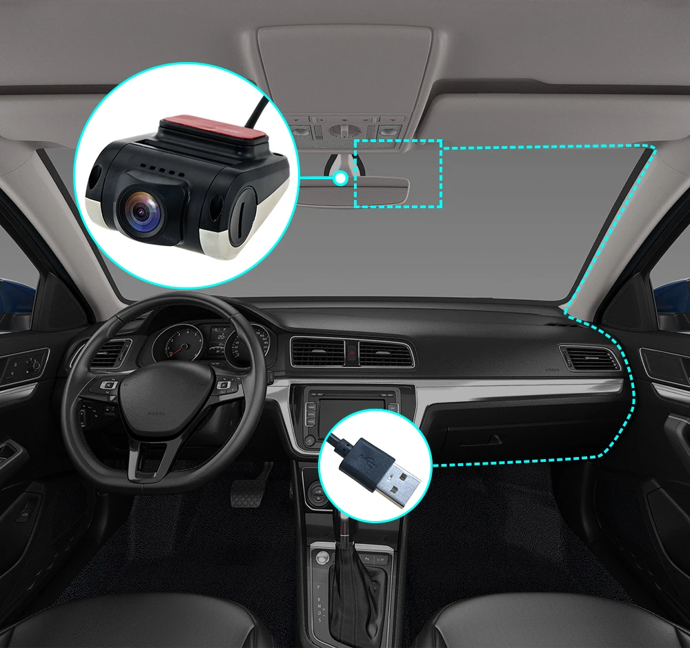 Автомобильный монитор USB автомобильный видеорегистратор Цифровой видеорегистратор фронтальная USB камера CMOS HD для Android 8,1 автомобильный dvd-проигрыватель