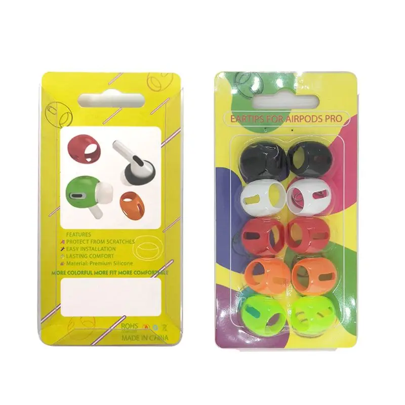 

5Pair Soft Silicone Earbuds Cover Eartips Ear Cap for Airpods Pro Bluetooth Earphones Headphones
