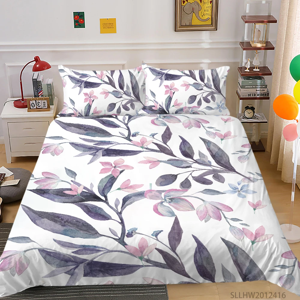 

3D Luxury Bedding Set Queen Size Duvet Cover Set Soft Breathable Modern Home Bed Set Pillowcase King Full Double Single