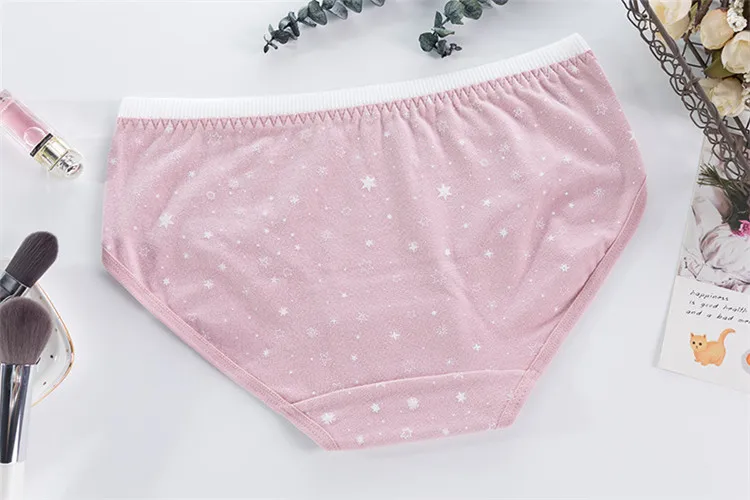 Children Cotton Underwear Cute Cartoon Print Panties Young Girls Short Briefs Breathable Underpants Teenage Girls Soft Panties