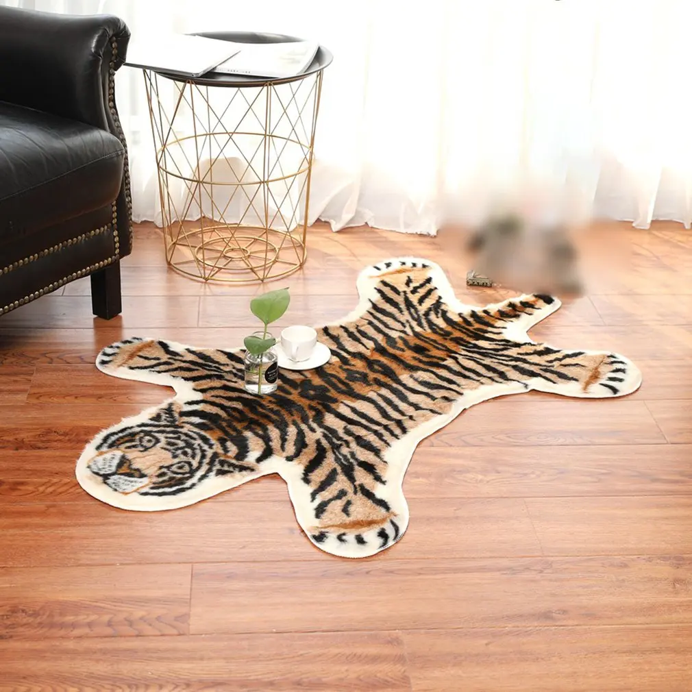 Ковер из воловьей кожи с имитацией животных ковер в скандинавском стиле Тигра