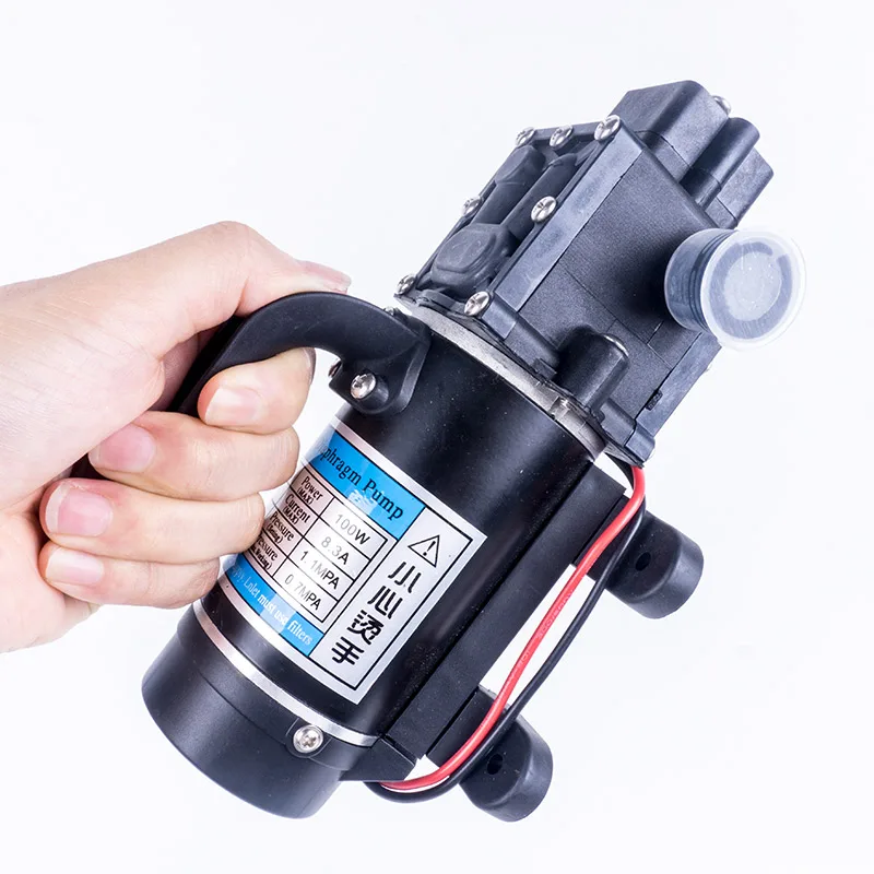 12V 100W 1.1Mpa 130PSI 8.3A 8L/мин водяная пленка высокого Давление самовсасывающий насос с