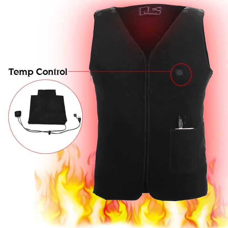 

1 Set 3 Gear USB Jacket Washable Adjustable Electric Heating Pad DIY Thermal Clothing Outdoor Heated Vest Mobile Warm Gear