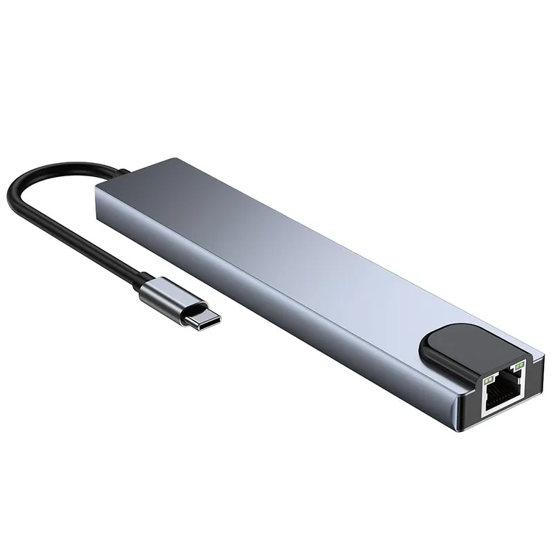 Док-станция Mosible Thunderbolt 3 с USB C на HDMI-совместимый 4K Rj45 Lan 100 М адаптер OTG PD TF SD ридером