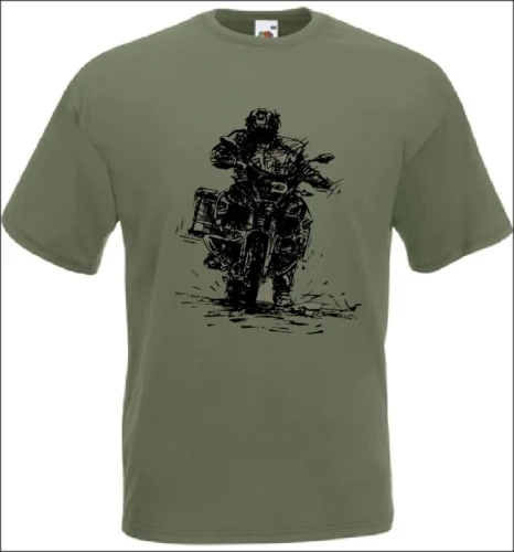 

German Motorcycle 1200 GSA T-SHIRT Motorrad GS Adventure Shirt New Summer T Shirts Men 100% Cotton Cool Tees