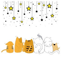 daboxibo christmas cartoon cat metal cutting dies clear stamps mold for diy scrapbooking cards making decorate crafts 2020 new