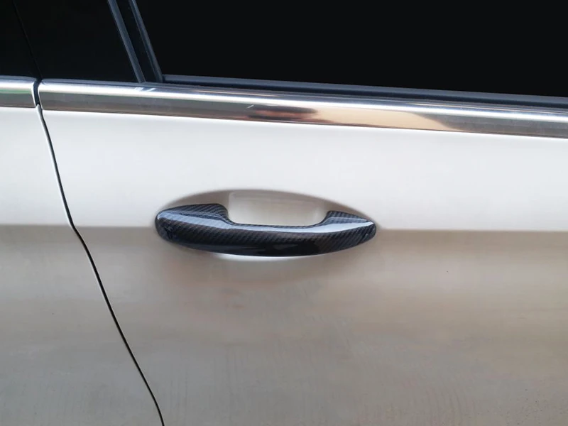 Настоящая углеродное волокно авто наружная дверная ручка Крышка для Mercedes Benz C Class W205 автомобильный Стайлинг