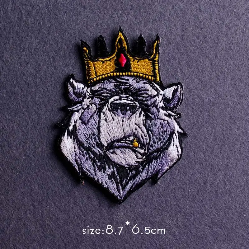 Детские нашивки для одежды с рисунком орангутана черепа мотоцикла военные