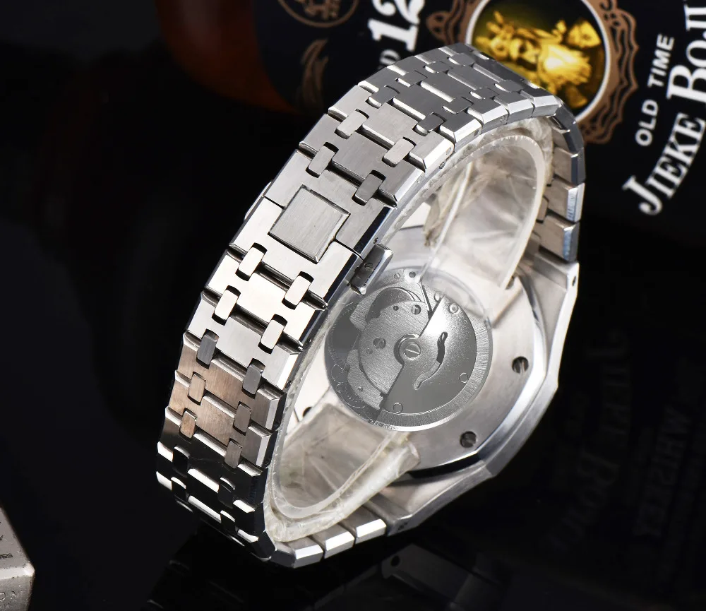 Часы stainless41mm сталь часы сапфировое стекло часы автоматический механизм для мужчин чехол PS-15