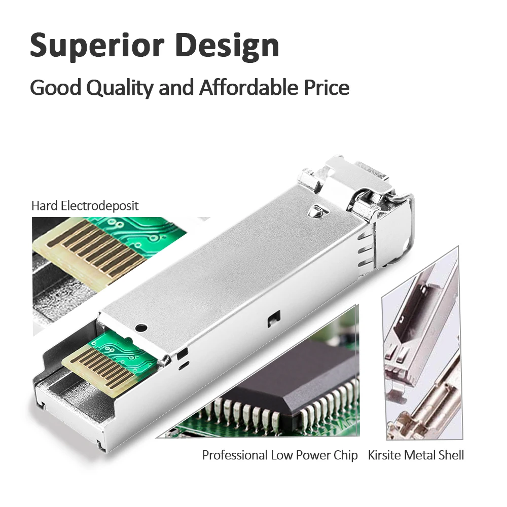 SFP модуль YuanLey 1000Base-T RJ45 медный 1000 Мбит/с до 100 метров совместимый для Cisco Netgear Ubiquiti