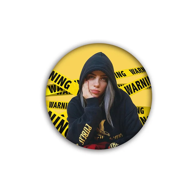 Billie Eilish 3D принт хип хоп певица значки броши одежда сделай сам нагрудные булавки