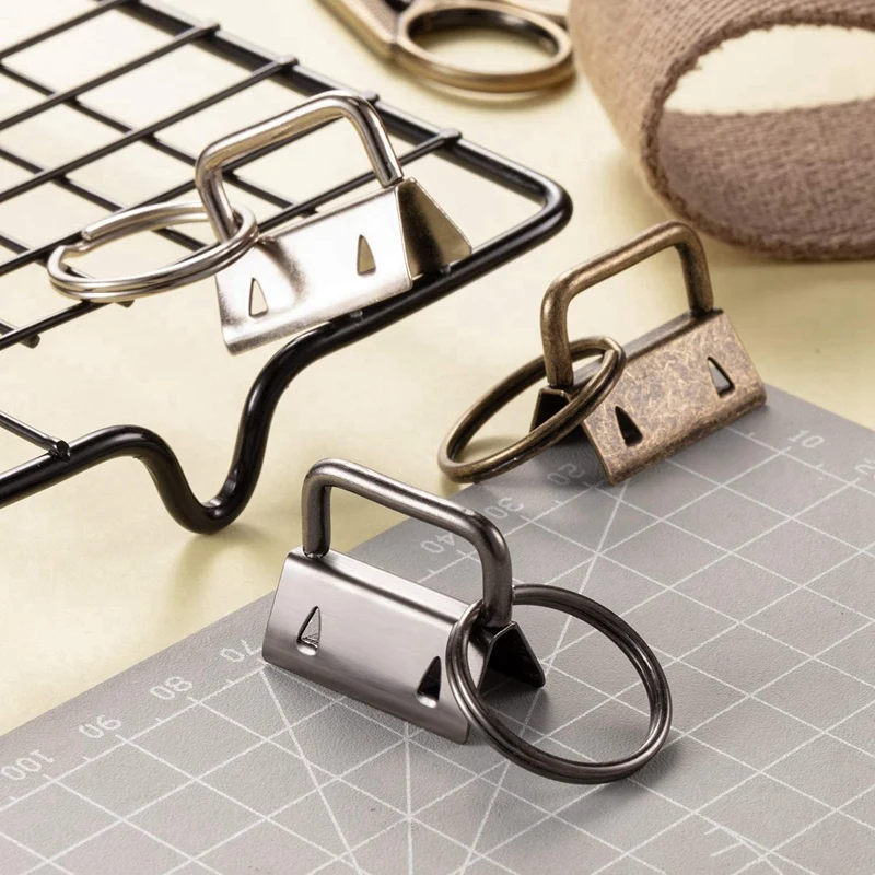

150 Pieces of Keychain Hardware 3 Colors Tail Clip with Accessories Keychain Keychain Hardware 1 .25Inch 32mm