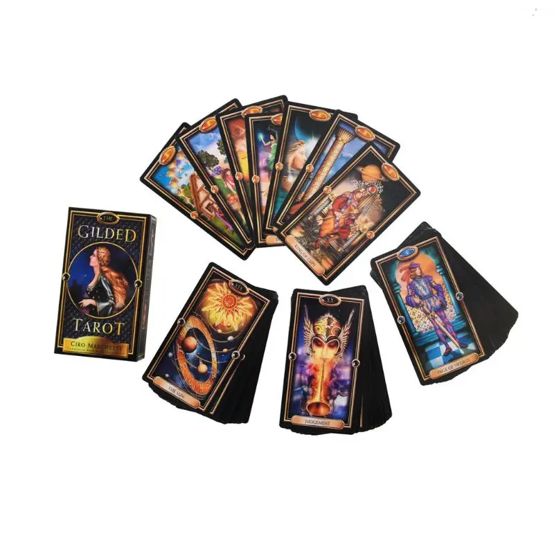 

The Gilded Tarot 78 Cards Deck and Electronic Guidebook Tarot Game Party Board Game Oracle Card