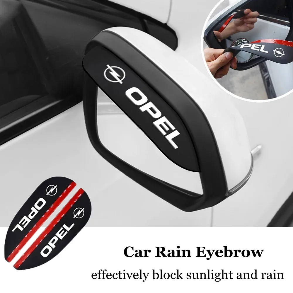 

2pcs Car Accessories Auto Rear View Mirror Visor Vehicle Rainproof Eyebrow Rear View Mirror Windshield For Opel