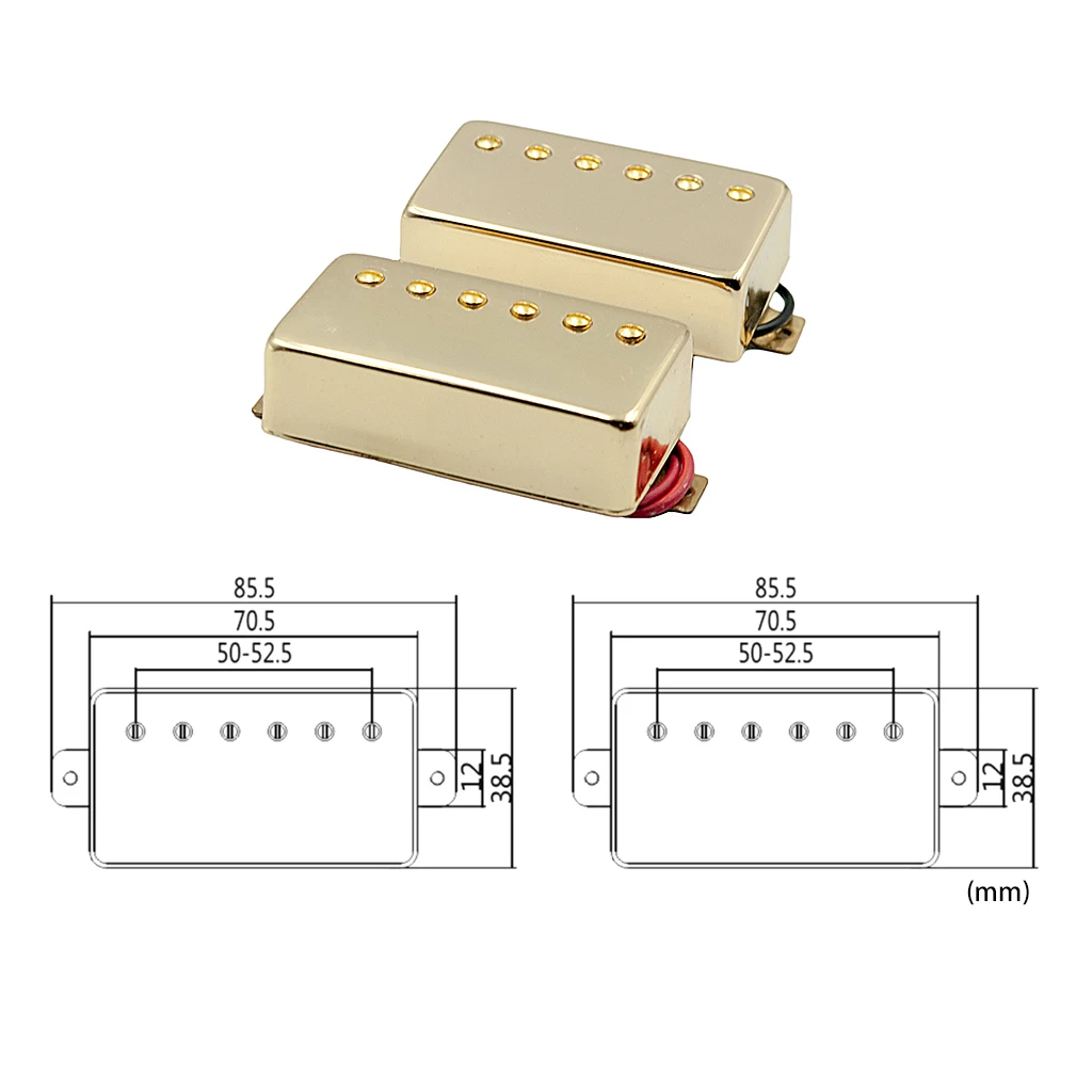 2 pcs elektrische gitarre humbucker pickup set bridge neck pickups doppel coil humbucker pickups set goldene farbe free global shipping