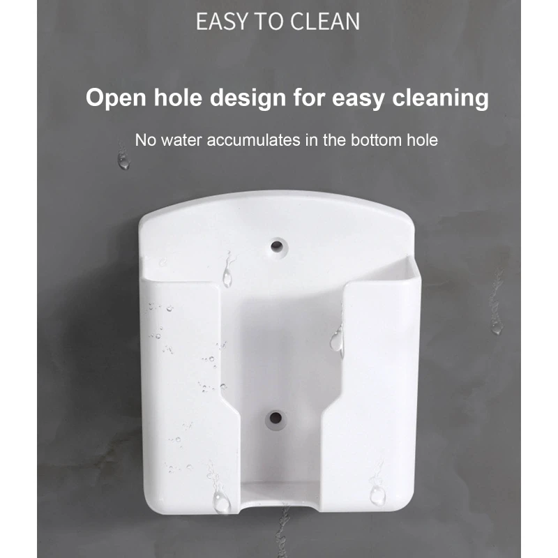 home appliance wall mounted organizer storage box remote control mobile phone plug charging holder for home decor hotel office free global shipping