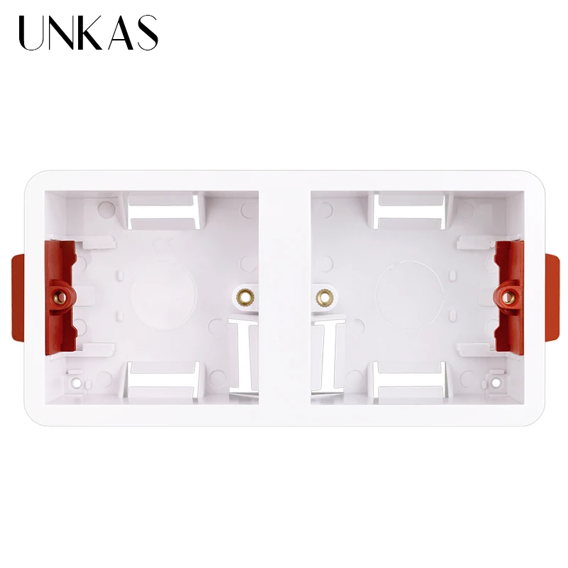 

UNKAS 86 Type 2 Gang 172mm Dry Lining Mount Box For Gypsum Board Plasterboad Drywall 34mm Depth Wall Switch Socket Cassette