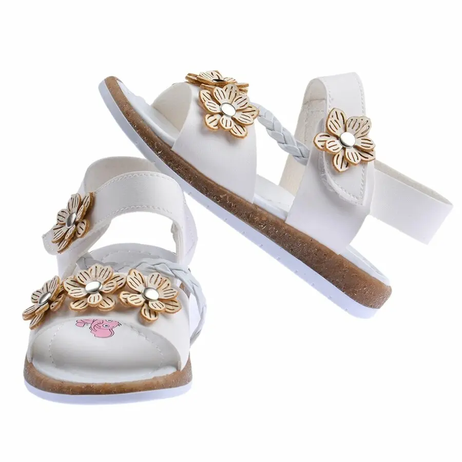 

Kids Sandals Cute Bebe Kiko Lf 22912459-68 Orthopedic Girl Sandals Slippers White