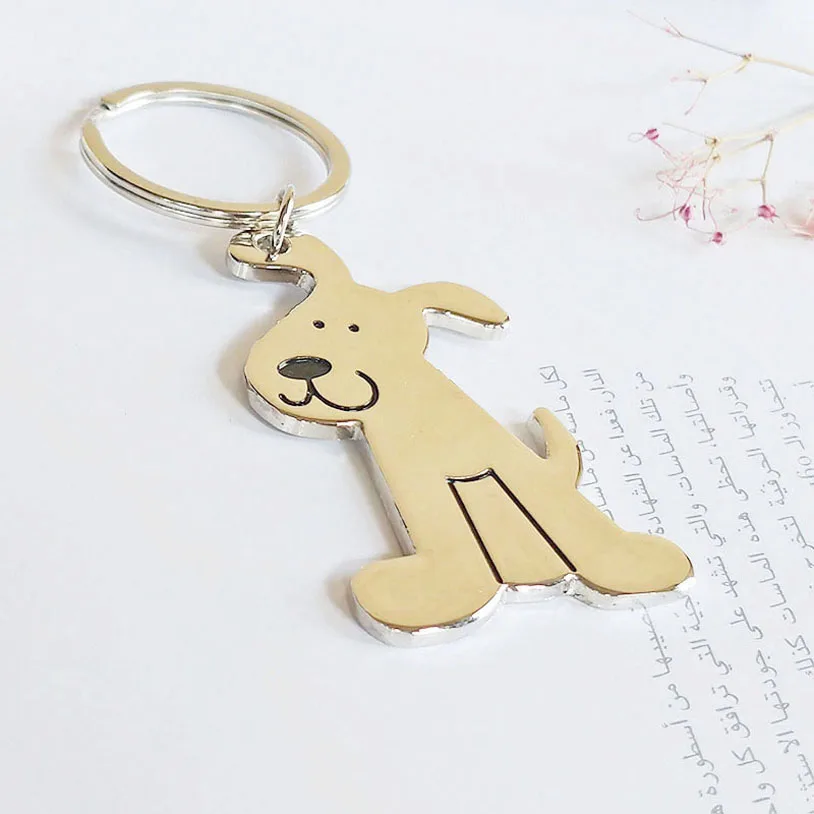 Для мужчин новые металлические милые связка для ключей в виде собаки из женщин
