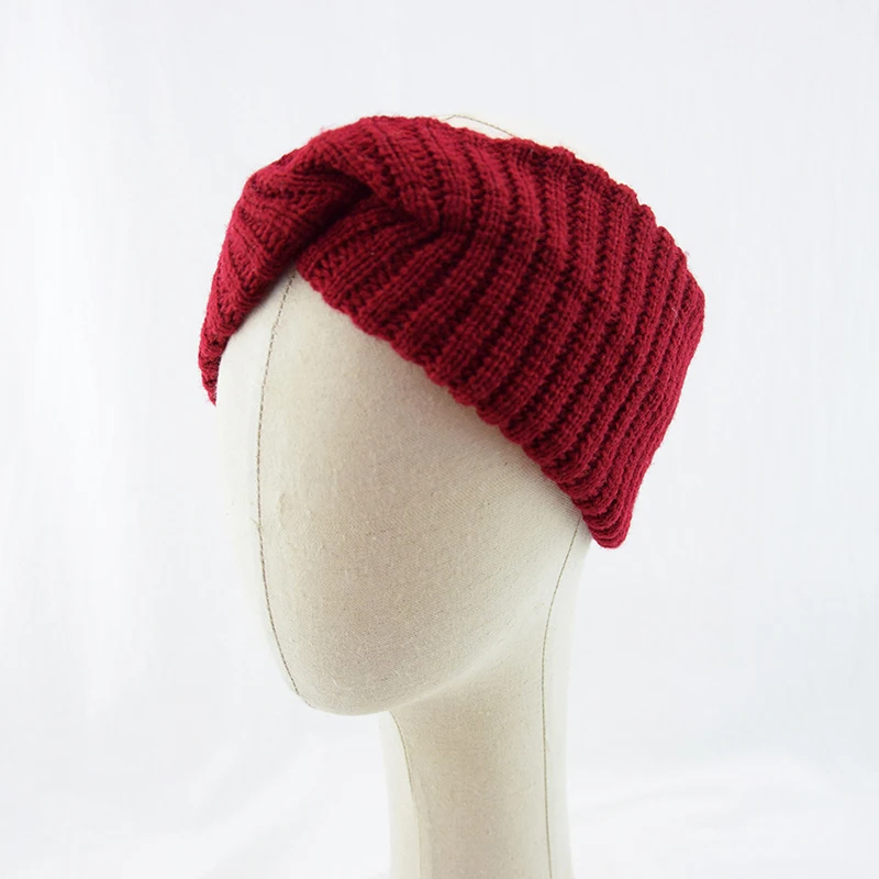 

Cross Knitted Headband Women Winter Autumn Warm Wide Hairband Solid Elastic Hair Bands Warmer Ear Head Wrap Hair Accessories