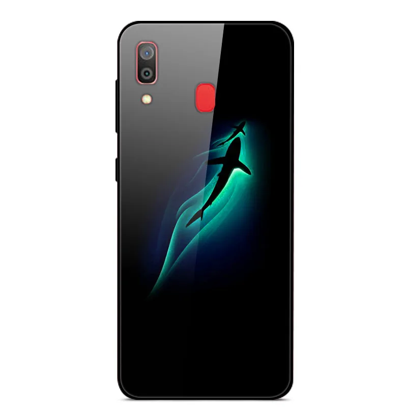 50 B для samsung Galaxy A30 чехол A 30 стеклянный жесткий чехол для телефона s для samsung Galaxy A30 чехол A20 Мягкий Бампер закаленное покрытие 6,4 - Цвет: 50