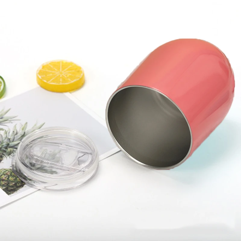 Винный стакан 12 унций с крышками герметичными Винные Бокалы из нержавеющей стали