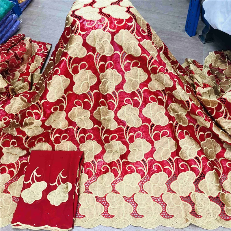 

Bazin riche Lace 2020 nouveau african lace fabric quality lace nigerian lace fabric Classic Royal blue materiel For Dress h21-66