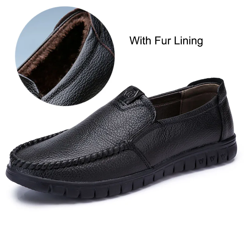 K9121688127BlackFur CAMEL/весенние мужские туфли кожаные мужские лоферы, Нескользящие повседневные износостойкие мужские деловые туфли для среднего возраста с мягкой подошвой 38-45 - Цвет: K9121688127BlackFur