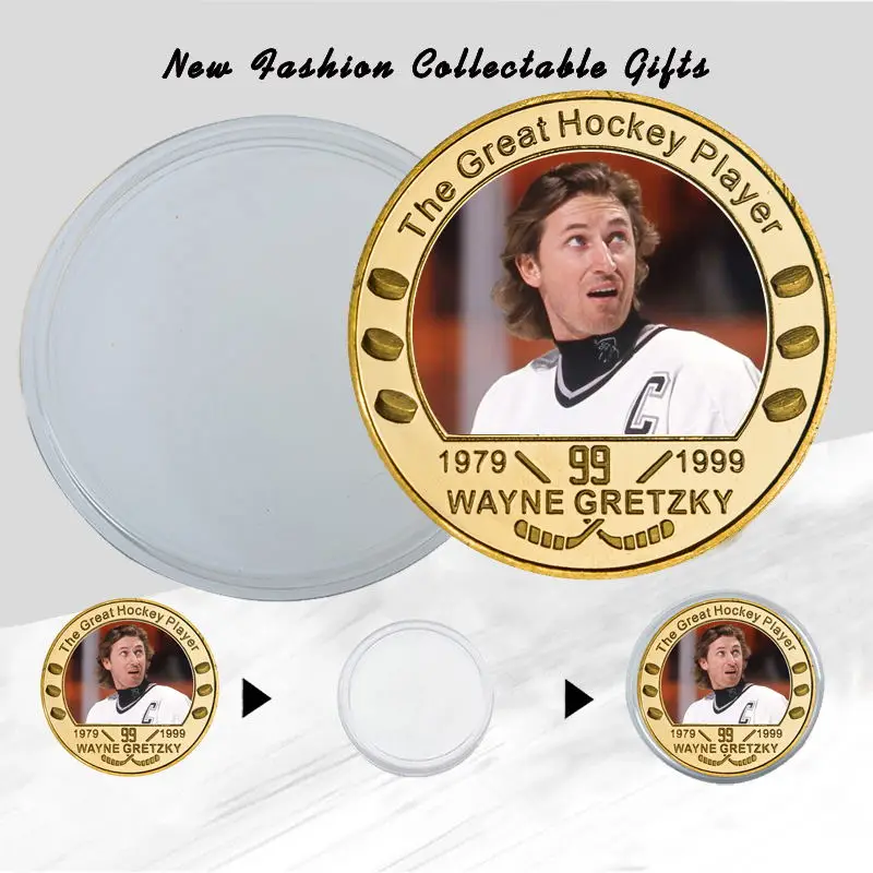 Канадский хоккейный плеер The Great One позолоченные памятные монеты коллекционная