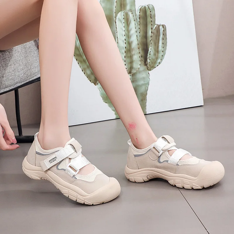 

Female Sandal 2021 Women's Shoes Closed Toe Med Clogs Wedge Girls New Medium Platform Fashion Comfort Velvet Thick Spring Sports