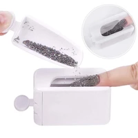 safe nail powder container recycling tray two tiers with funnel dipglitter powder nails art recovery box saver