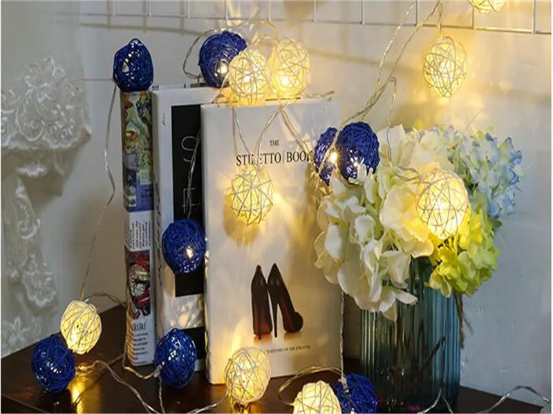 20 основного хода шарообразные светодиодный Рождество в белом и темно синем цвете