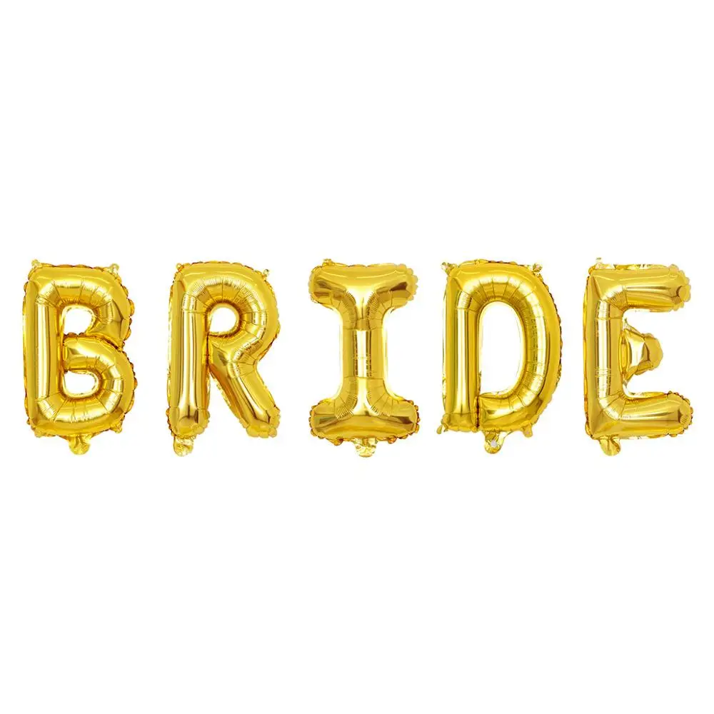 Розовое золото буквы "Bride to be" Фольга шар Свадебные украшения Baby Shower Святого Валентина вечерние невесты Алфавит Balaos Декор поставки - Цвет: Gold -Bride
