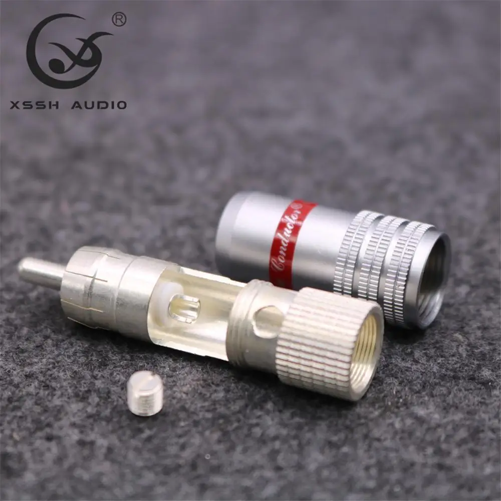 8 шт. RCA XSSH Audio YIVO Hi-End HIFI DIY посеребренный штекер аудио разъем для мм макс. кабель