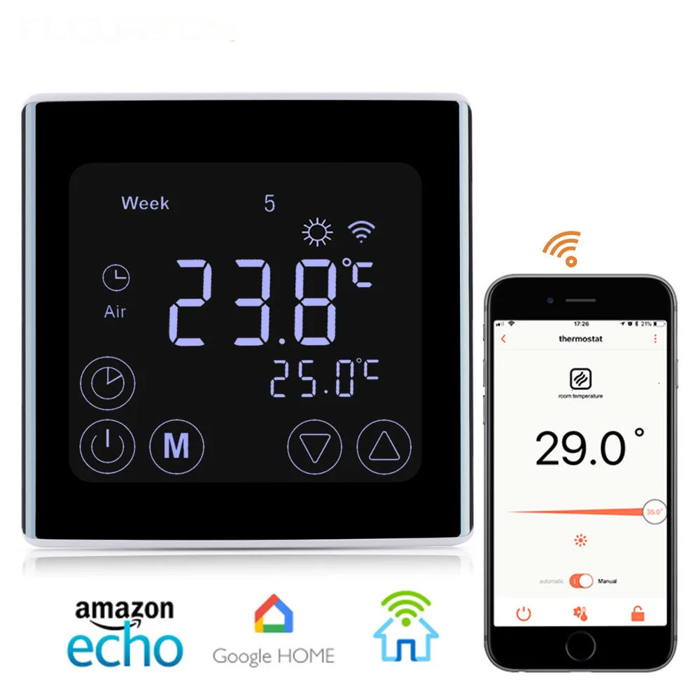 Термостат с wi fi и сенсорным жк экраном регулятор температуры программируемый