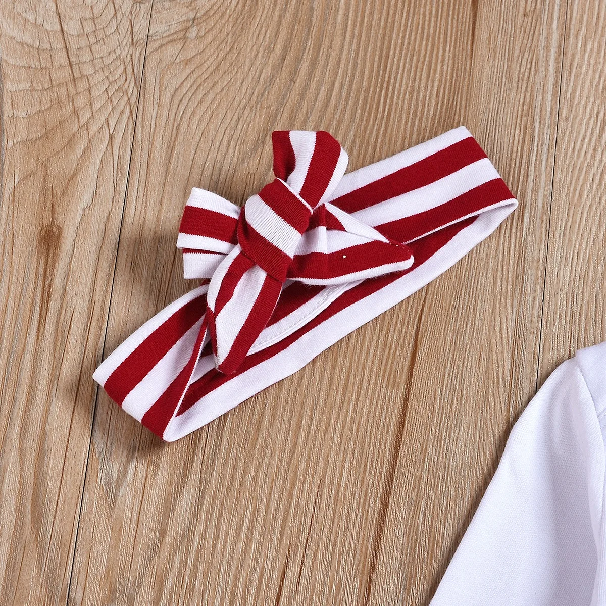 

4Pcs Baby Girl Boy Long Sleeve Romper Striped Pants Clothing Outfit Set Cotton Jumpsuit