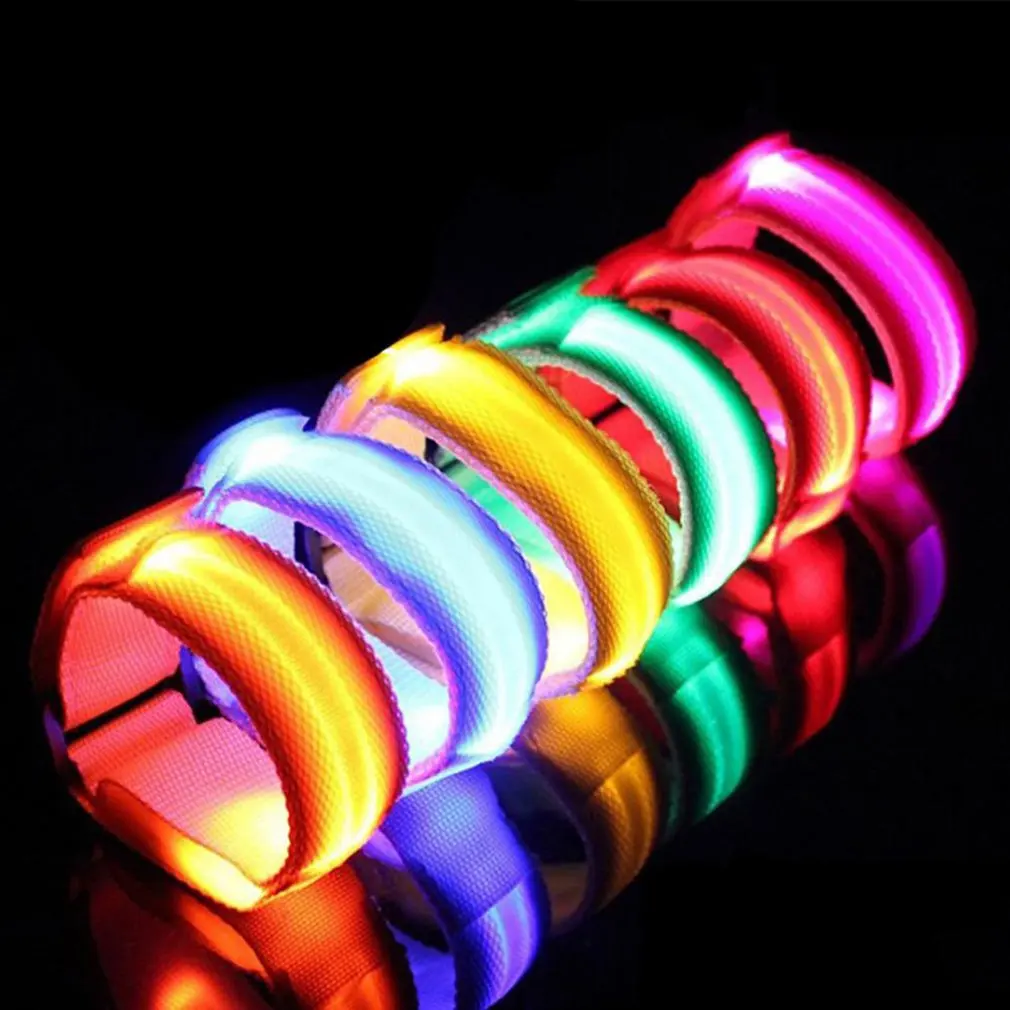 

USB Led Armband Adjustable Wristband Reflective Flashing Strips Ankle Glow Bracelet Safety Light For Night Jogging Walking