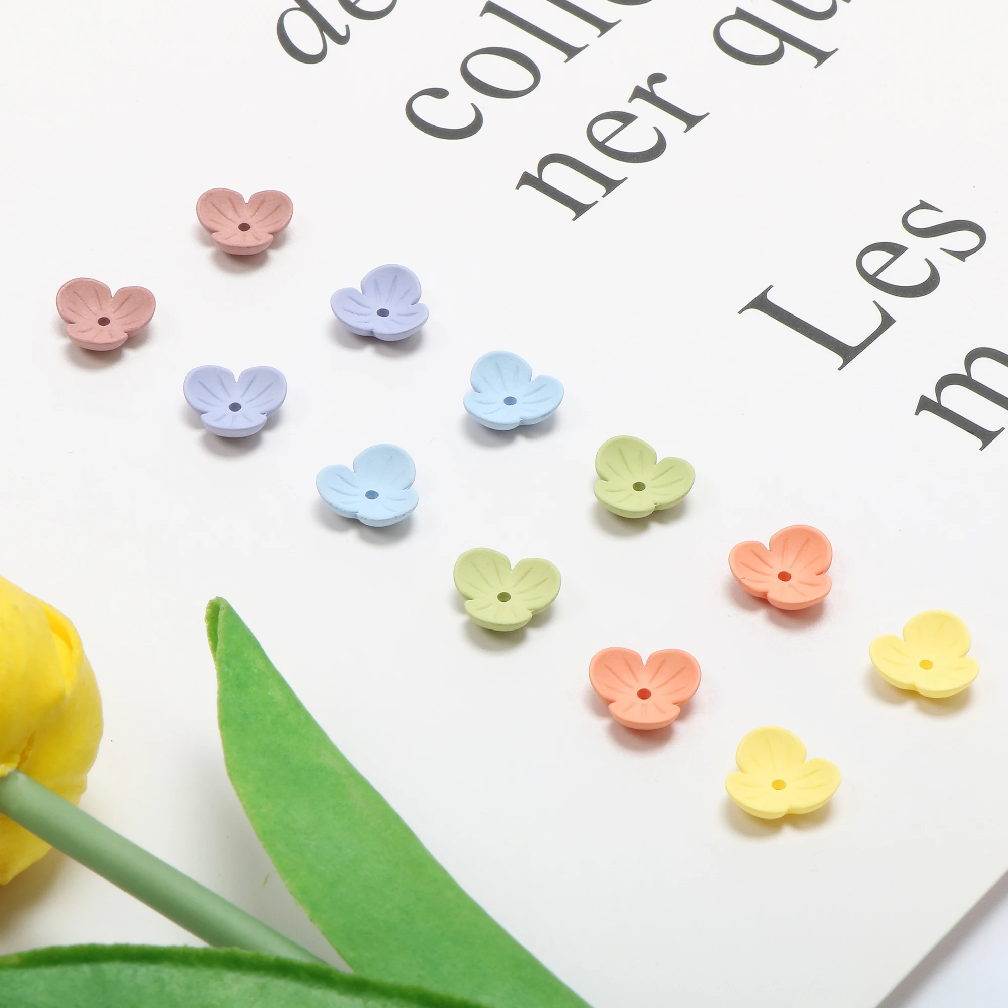 Весна и лето милые матовые туманы macarone мини три лепестка маленькая Чаша Цветок