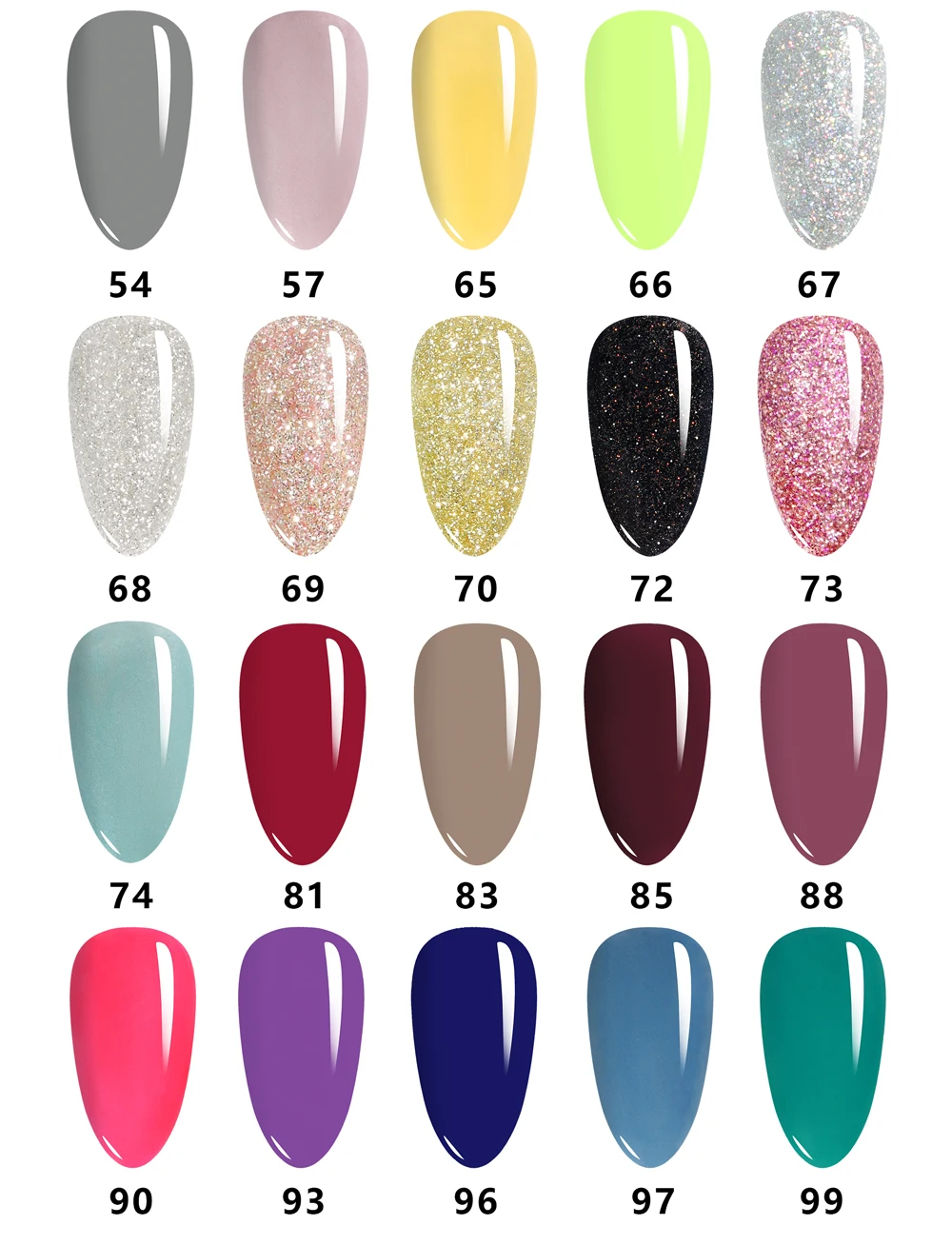 Серия пурпурных натуральных сухих теней Dip для маникюра без лампы блестящая пыль