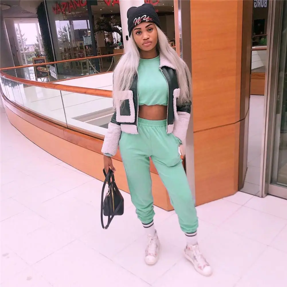 Комплект для бега женский свитер большого размера осенняя спортивная одежда