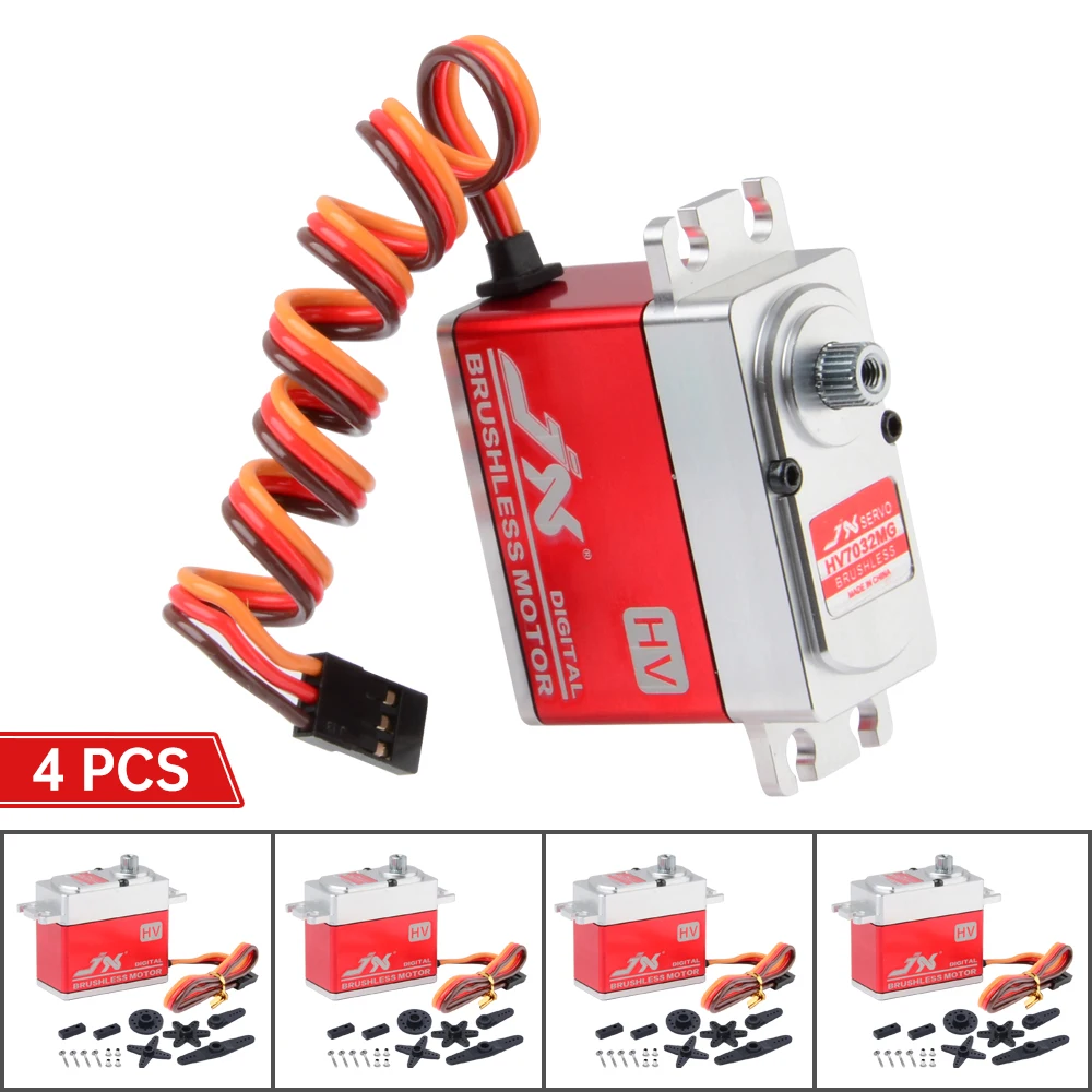 4 шт JX Servo BLS-HV7032MG 32 кг Большой Torge металлический ЧПУ высокое Напряжение цифровой сервопривод для RC вертолет Drone Запчасти