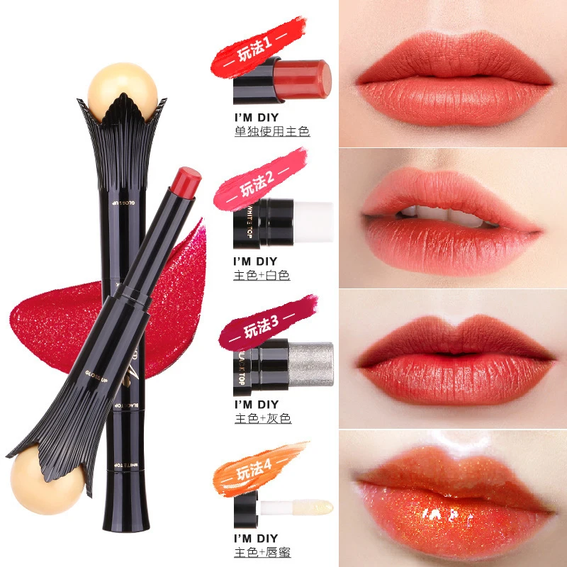 

Набор для макияжа 4-в-1, разнообразная губная помада «сделай сам», цветная губная помада, блеск для губ, увлажняющий, 4 цвета