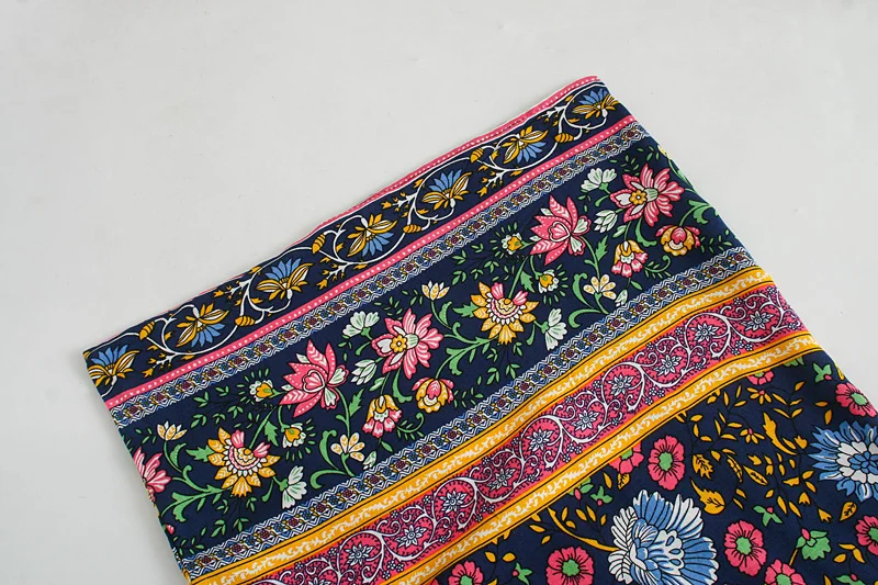 Женское пляжное кимоно с цветочным принтом V-образным вырезом и поясом | Женская