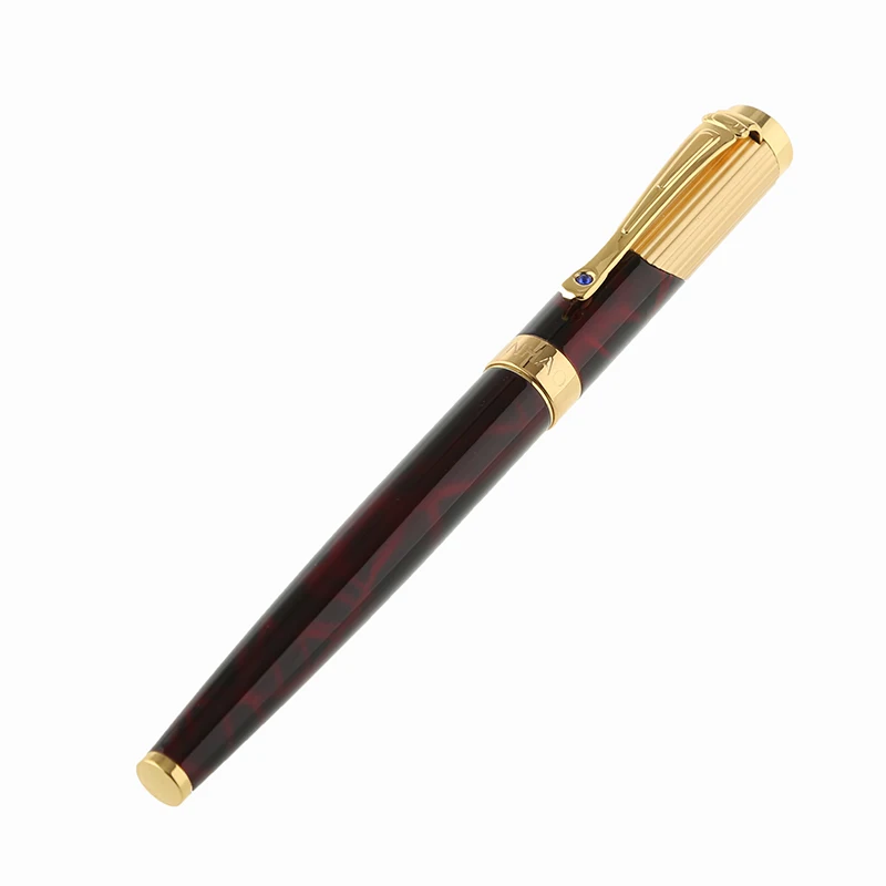 Jinhao 9009 роскошный Агат красный и золотой зажим 1 0 мм Изогнутый наконечник