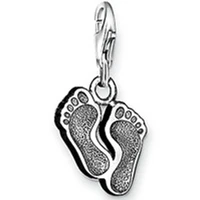 

ThomasPT1691 Pendant Foot Prints Charm Euro-American style Good Jewelry In 925 Sterling silver Fit Bag Bracelet