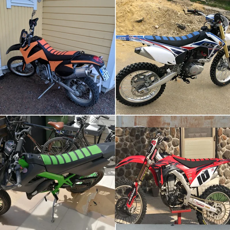 

2020 Hot Motorcycle Seat Cover Striped Soft-Grip Gripper Soft Seats Cover Rubber Caferacer Seat Moto Accessories Free shipping