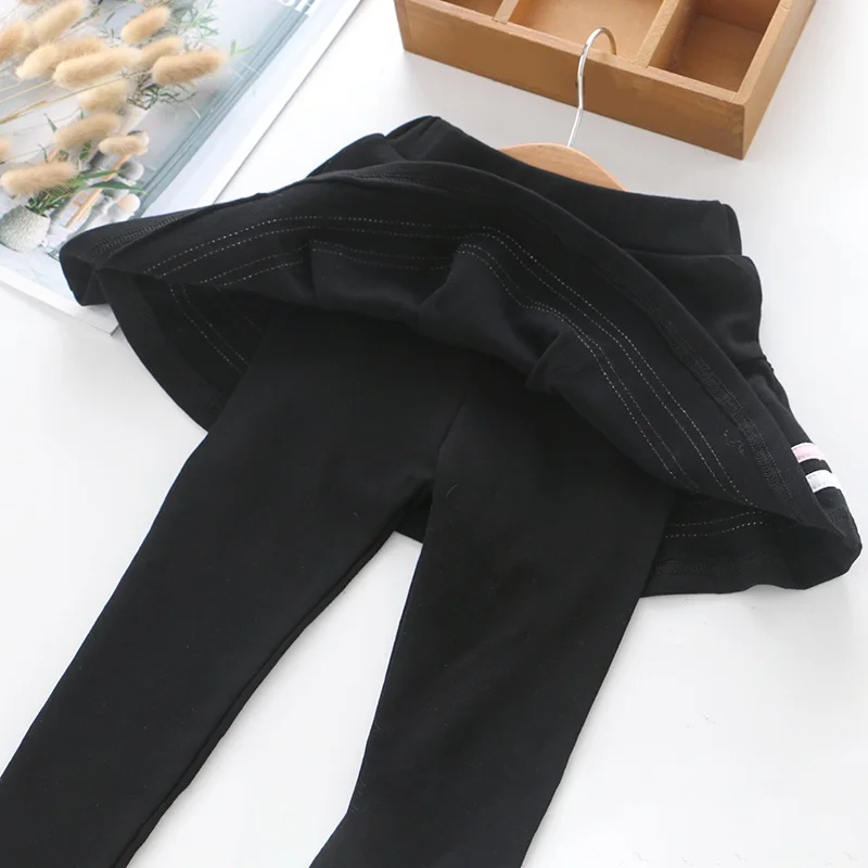 Осенние детские симпатичные хлопковые леггинсы для маленьких девочек Полосатая