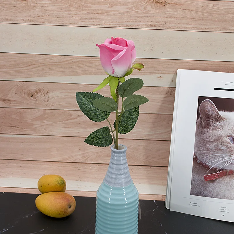 1 шт. роза Шелковый искусственный цветок 49 см фотоэлемент для дома свадьбы