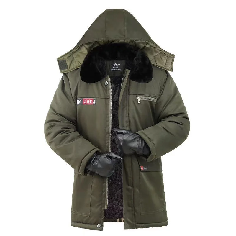 Winter Parka Men Fleece Camouflage Thicken Cotton Hooded Coat Cold-proof Warm Parkas Casual Brand Outdoor Padded Jacket Male