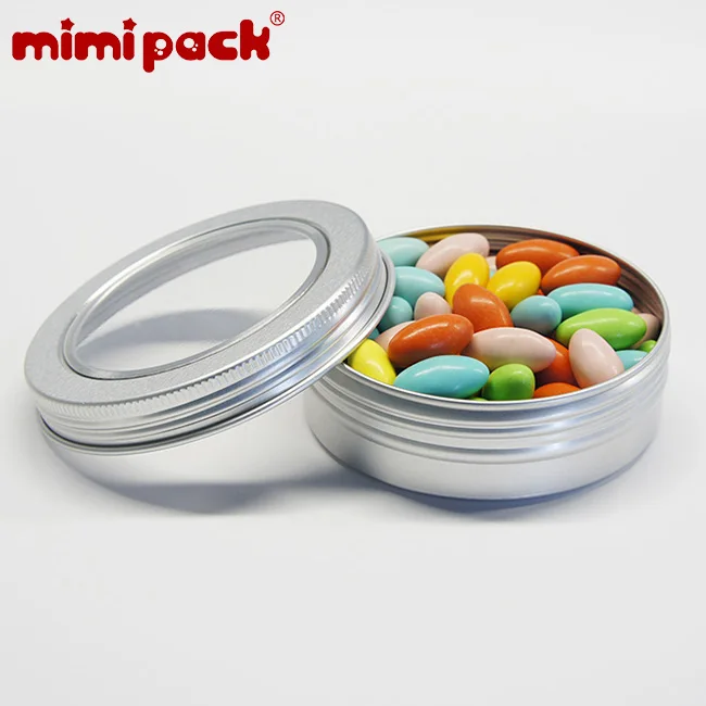Mimipack 24 шт. оконная неглубокая круглая винтовая крышка алюминиевые банки